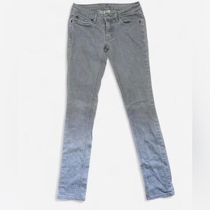 LUX Low Rise Skinny Y2k Light Gray Jeans Size 26